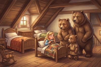 Zlatovláska a tri medvede — bedtime story cover