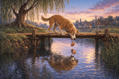 The Dog and His Reflection — bedtime story cover