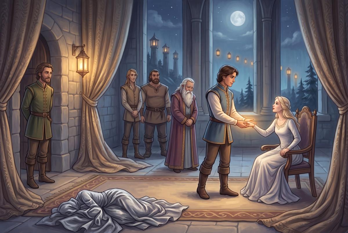 Cover illustration for the bedtime story Long, Broad and Sharpsight