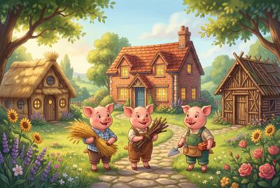 Tri prasiatka — bedtime story cover